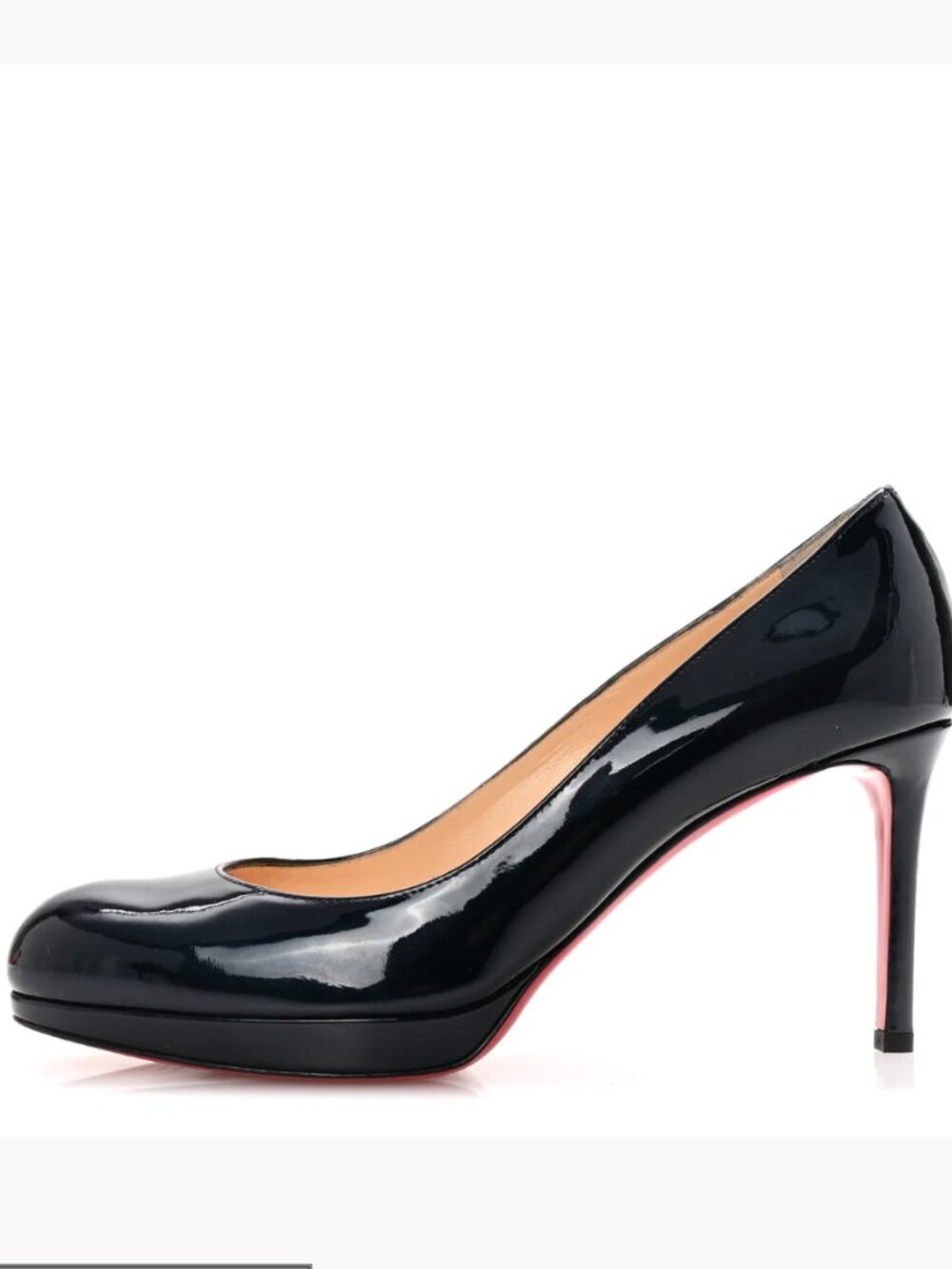 Christian Louboutin Black Leather "New Simple" 85 Pumps